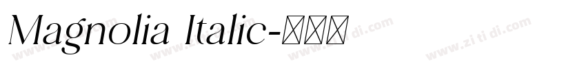 Magnolia Italic字体转换 Magnolia Italic字体转换